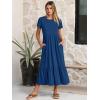 image:imageANRABESS Women Summer Casual Short Sleeve Maxi Dresses A Line Flowy T Shirt Dress 2026 Beach Vacation Sundress with PocketsBlue