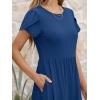 image:imageANRABESS Women Summer Casual Short Sleeve Maxi Dresses A Line Flowy T Shirt Dress 2026 Beach Vacation Sundress with PocketsBlue