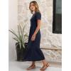 image:imageANRABESS Women Summer Casual Short Sleeve Maxi Dresses A Line Flowy T Shirt Dress 2026 Beach Vacation Sundress with PocketsNavy Blue