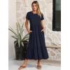 image:imageANRABESS Women Summer Casual Short Sleeve Maxi Dresses A Line Flowy T Shirt Dress 2026 Beach Vacation Sundress with PocketsNavy Blue