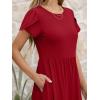 image:imageANRABESS Women Summer Casual Short Sleeve Maxi Dresses A Line Flowy T Shirt Dress 2026 Beach Vacation Sundress with PocketsRed