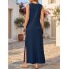 image:imageANRABESS Women Summer Casual Sleeveless Maxi Sundress Beach Tank Dresses Pockets Travel Vacation Clothes Cruise Outfits 2026Navy Blue