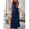 image:imageANRABESS Women Summer Casual Sleeveless Maxi Sundress Beach Tank Dresses Pockets Travel Vacation Clothes Cruise Outfits 2026Navy Blue