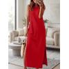 image:imageANRABESS Women Summer Casual Sleeveless Maxi Sundress Beach Tank Dresses Pockets Travel Vacation Clothes Cruise Outfits 2026Red
