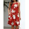 image:imageANRABESS Women Summer Dress Built in Bra 2026 Casual Sleeveless Beach Sundress Flowy Tank Mini Short Dresses with PocketsRed White Peonies