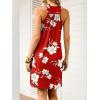 image:imageANRABESS Women Summer Dress Built in Bra 2026 Casual Sleeveless Beach Sundress Flowy Tank Mini Short Dresses with PocketsRed White Peonies