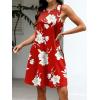 image:imageANRABESS Women Summer Dress Built in Bra 2026 Casual Sleeveless Beach Sundress Flowy Tank Mini Short Dresses with PocketsRed White Peonies