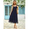 image:imageANRABESS Women Summer Floral Midi Dress Sleeveless Boho Flowy Smocked RuffleTulle Beach Vacation Wedding Guest Party DressesNavy Blue