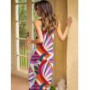 image:imageANRABESS Women Summer Halter Neck Sundress Sleeveless Split Side Casual Beach Travel Vacation Maxi Long Dress with PocketsPrint Rainbow