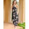 image:imageANRABESS Women Summer Halter Neck Sundress Sleeveless Split Side Casual Beach Travel Vacation Maxi Long Dress with PocketsPrint Rose
