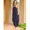 image:imageANRABESS Women Summer Halter Neck Sundress Sleeveless Split Side Casual Beach Travel Vacation Maxi Long Dress with PocketsPurple