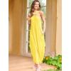 image:imageANRABESS Women Summer Halter Neck Sundress Sleeveless Split Side Casual Beach Travel Vacation Maxi Long Dress with PocketsYellow