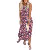 image:imageANRABESS Women Summer Maxi Dress Beach Vacation Sundress Sleeveless Casual Loose Shirt Dresses 2026 Travel OutfitsFloral Rainbow