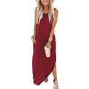 image:imageANRABESS Women Summer Maxi Dress Beach Vacation Sundress Sleeveless Casual Loose Shirt Dresses 2026 Travel OutfitsWinered