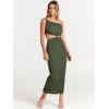 image:imageANRABESS Women Summer One Shoulder Sleeveless Maxi Dress Cutout Sexy Bodycon Semi Formal Dinner Date Vacation DressesArmy Green