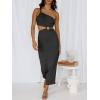image:imageANRABESS Women Summer One Shoulder Sleeveless Maxi Dress Cutout Sexy Bodycon Semi Formal Dinner Date Vacation DressesBlack