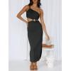 image:imageANRABESS Women Summer One Shoulder Sleeveless Maxi Dress Cutout Sexy Bodycon Semi Formal Dinner Date Vacation DressesBlack
