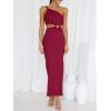 image:imageANRABESS Women Summer One Shoulder Sleeveless Maxi Dress Cutout Sexy Bodycon Semi Formal Dinner Date Vacation DressesBurgundy