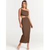 image:imageANRABESS Women Summer One Shoulder Sleeveless Maxi Dress Cutout Sexy Bodycon Semi Formal Dinner Date Vacation DressesCoffee