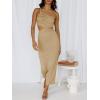 image:imageANRABESS Women Summer One Shoulder Sleeveless Maxi Dress Cutout Sexy Bodycon Semi Formal Dinner Date Vacation DressesKhaki