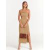 image:imageANRABESS Women Summer One Shoulder Sleeveless Maxi Dress Cutout Sexy Bodycon Semi Formal Dinner Date Vacation DressesKhaki