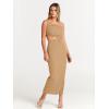 image:imageANRABESS Women Summer One Shoulder Sleeveless Maxi Dress Cutout Sexy Bodycon Semi Formal Dinner Date Vacation DressesKhaki