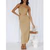 image:imageANRABESS Women Summer One Shoulder Sleeveless Maxi Dress Cutout Sexy Bodycon Semi Formal Dinner Date Vacation DressesKhaki