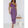 image:imageANRABESS Women Summer One Shoulder Sleeveless Maxi Dress Cutout Sexy Bodycon Semi Formal Dinner Date Vacation DressesPurple