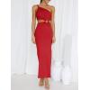 image:imageANRABESS Women Summer One Shoulder Sleeveless Maxi Dress Cutout Sexy Bodycon Semi Formal Dinner Date Vacation DressesRed