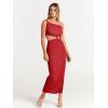 image:imageANRABESS Women Summer One Shoulder Sleeveless Maxi Dress Cutout Sexy Bodycon Semi Formal Dinner Date Vacation DressesRed