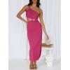 image:imageANRABESS Women Summer One Shoulder Sleeveless Maxi Dress Cutout Sexy Bodycon Semi Formal Dinner Date Vacation DressesRose