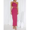 image:imageANRABESS Women Summer One Shoulder Sleeveless Maxi Dress Cutout Sexy Bodycon Semi Formal Dinner Date Vacation DressesRose