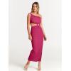 image:imageANRABESS Women Summer One Shoulder Sleeveless Maxi Dress Cutout Sexy Bodycon Semi Formal Dinner Date Vacation DressesRose