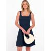 image:imageANRABESS Women Summer Sleeveless Square Neck Cocktail Dress 2026 ALine Casual Formal Beach Vacation Party Mini DressNavy Blue