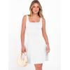 image:imageANRABESS Women Summer Sleeveless Square Neck Cocktail Dress 2026 ALine Casual Formal Beach Vacation Party Mini DressWhite