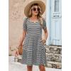 image:imageANRABESS Women Summer Square Neck Puff Short Sleeve Mini Dress 2026 Casual Flowy Sundress Beach Vacation Clothes with PocketsBlack White Striped