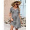 image:imageANRABESS Women Summer Square Neck Puff Short Sleeve Mini Dress 2026 Casual Flowy Sundress Beach Vacation Clothes with PocketsBlack White Striped
