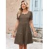 image:imageANRABESS Women Summer Square Neck Puff Short Sleeve Mini Dress 2026 Casual Flowy Sundress Beach Vacation Clothes with PocketsBrown Black Striped