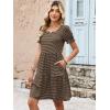 image:imageANRABESS Women Summer Square Neck Puff Short Sleeve Mini Dress 2026 Casual Flowy Sundress Beach Vacation Clothes with PocketsBrown Black Striped