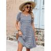 image:imageANRABESS Women Summer Square Neck Puff Short Sleeve Mini Dress 2026 Casual Flowy Sundress Beach Vacation Clothes with PocketsNavy Blue White Striped
