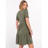 image:imageANRABESS Women Summer Square Neck Puff Short Sleeve Mini Dress 2026 Casual Flowy Sundress Beach Vacation Clothes with PocketsOlive