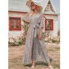 image:imageANRABESS Womens 12 Sleeve Beach Wedding Guest Maxi Dresses 2026 Summer Wrap V Neck Boho Floral Flowy Slit Long DressesConch