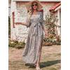 image:imageANRABESS Womens 12 Sleeve Beach Wedding Guest Maxi Dresses 2026 Summer Wrap V Neck Boho Floral Flowy Slit Long DressesConch