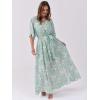 image:imageANRABESS Womens 12 Sleeve Beach Wedding Guest Maxi Dresses 2026 Summer Wrap V Neck Boho Floral Flowy Slit Long DressesFloral Lake