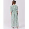 image:imageANRABESS Womens 12 Sleeve Beach Wedding Guest Maxi Dresses 2026 Summer Wrap V Neck Boho Floral Flowy Slit Long DressesFloral Lake