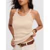 image:imageANRABESS Womens Camisole Tank Tops Sleeveless Cami Sweater Spaghetti Strap Ribbed Shirts 2026 Summer Beach Vacation ClothesApricot