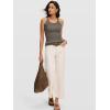 image:imageANRABESS Womens Camisole Tank Tops Sleeveless Cami Sweater Spaghetti Strap Ribbed Shirts 2026 Summer Beach Vacation ClothesCamel