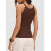 image:imageANRABESS Womens Camisole Tank Tops Sleeveless Cami Sweater Spaghetti Strap Ribbed Shirts 2026 Summer Beach Vacation ClothesRed Brown