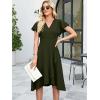 image:imageANRABESS Womens Cocktail Dress Semi Formal Wedding Guest Wrap Midi Dresses Summer Western A Line High Low Ruffled DressArmy Green