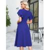 image:imageANRABESS Womens Cocktail Dress Semi Formal Wedding Guest Wrap Midi Dresses Summer Western A Line High Low Ruffled DressBlue